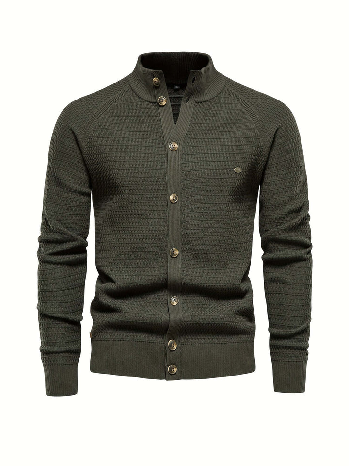 Men's Cotton Blend Knitted Cardigan Sweater