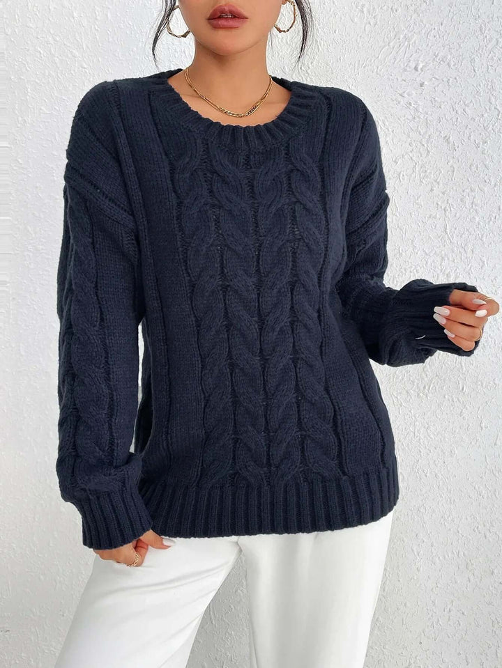 Women's Loose Twisted Knitted Jumper