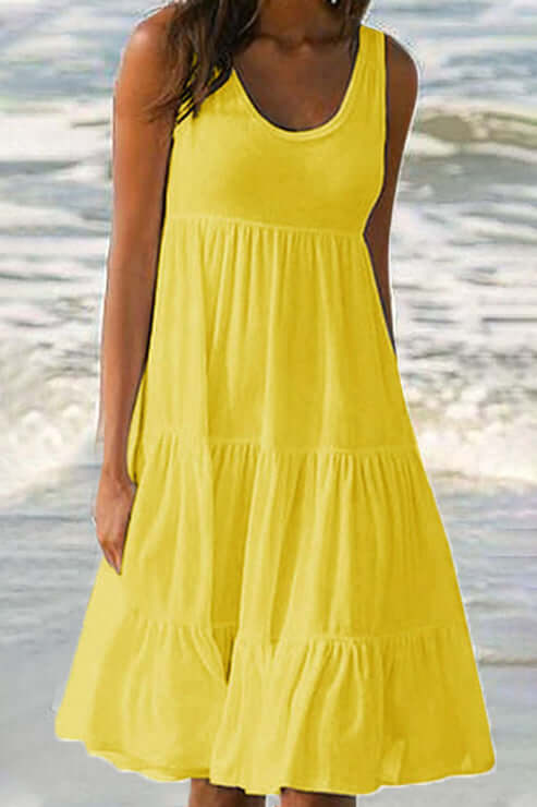 Women's Patchwork Tiered Cake Dress