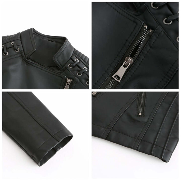 Women's Faux Leather Biker Jacket