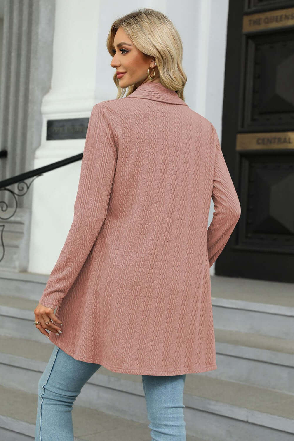 Women's Casual Longline Open Cardigan