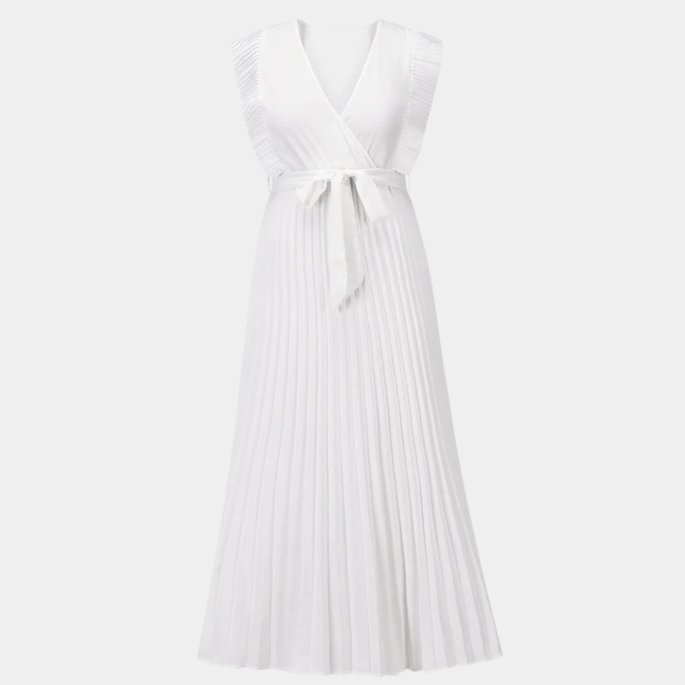 Elegant Long Dress with V-Neck