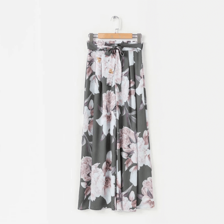 Women's High Waist Floral Print Trousers