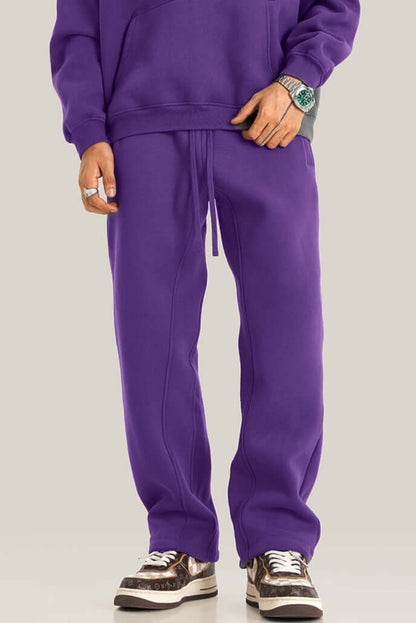 Men's Relaxed Fit Velvet Casual Sweatpants