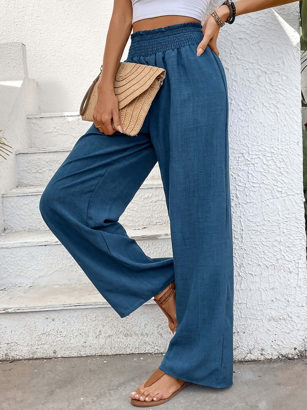 Women's High-Waisted Wide-Leg Pants