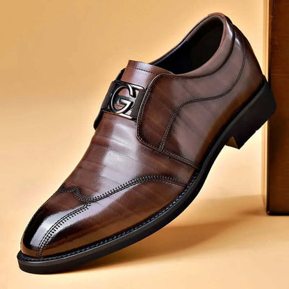 Men's Casual Pointed Toe Leather Shoes
