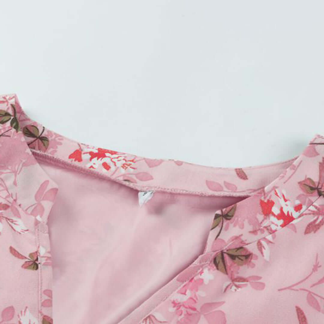 Floral Print Mini Dress - Summer Dress