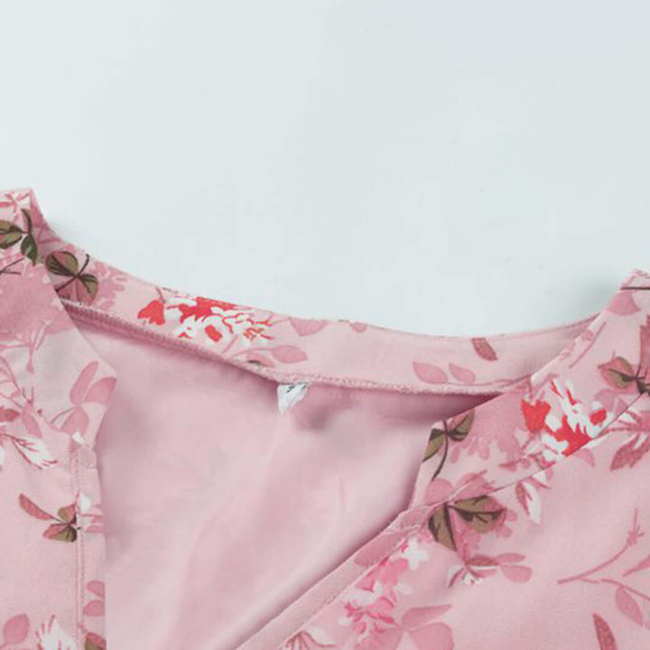 Floral Print Mini Dress - Summer Dress