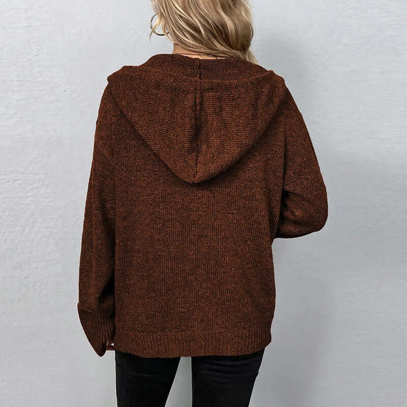 Women's Hooded Knitted Cardigan