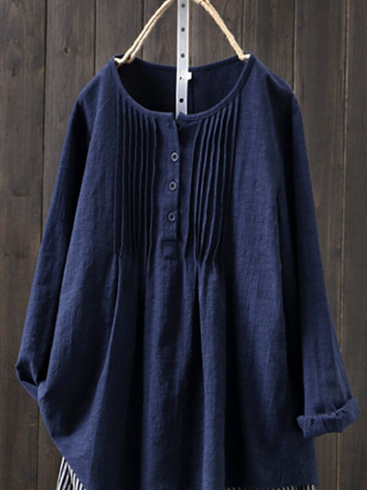 Women's Retro Cotton & Linen Casual Shirt