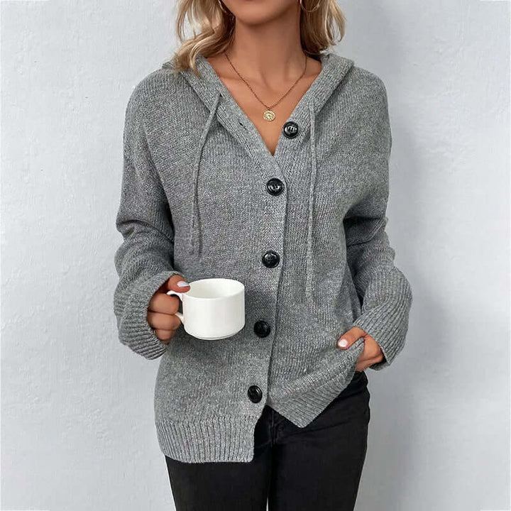Women's Hooded Knitted Cardigan