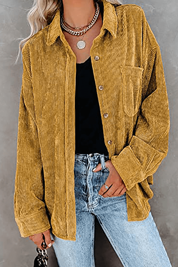 Women's Relaxed Fit Drop Shoulder Long Sleeve Shirt