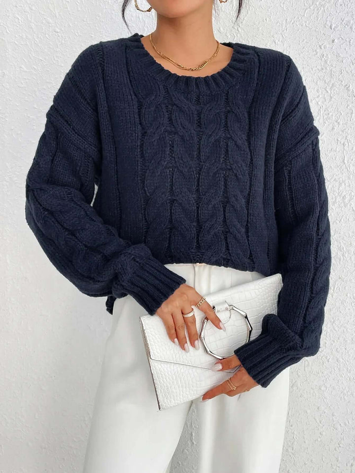 Women's Loose Twisted Knitted Jumper