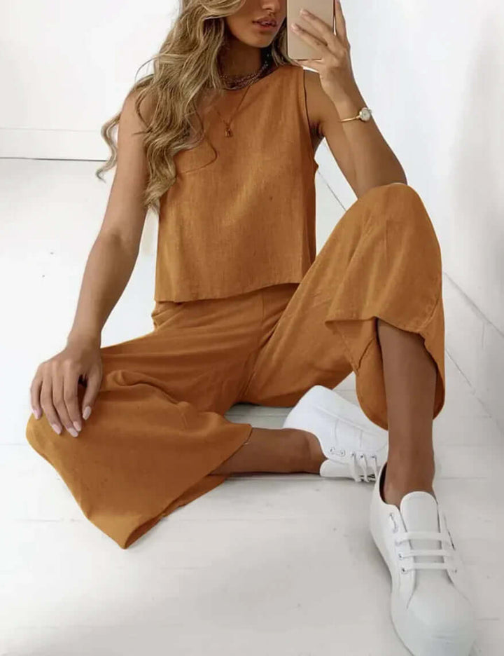 Women's Two-Piece Linen Set