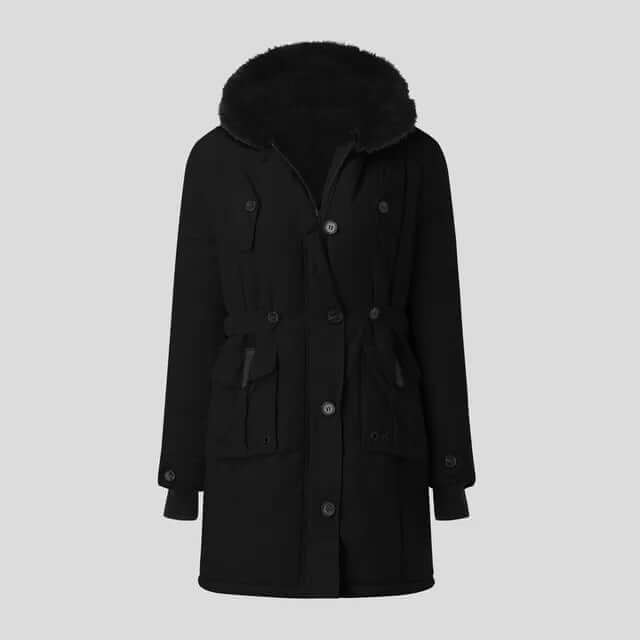 Women's Winter Parka with Luxurious Faux Fur Hood