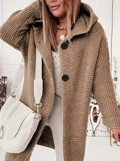 Women's Loose Hooded Cardigan