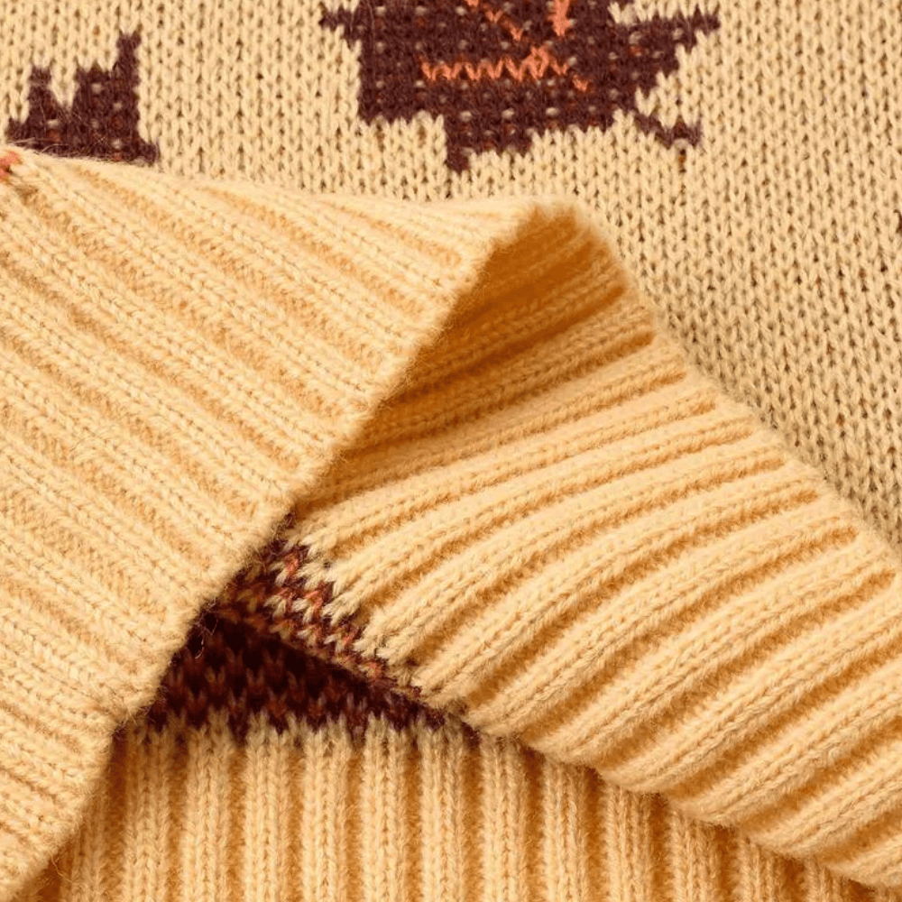 Women's Knitted Leaf Pattern Jumper