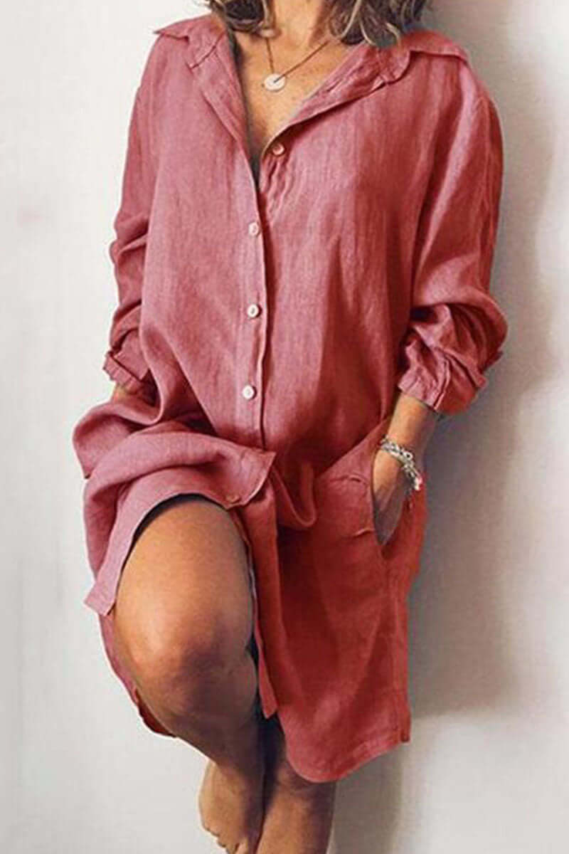 Women's Long Sleeve Shirt Dress