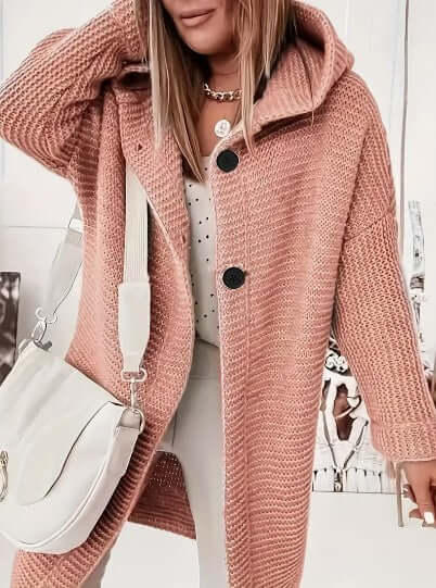 Women's Loose Hooded Cardigan
