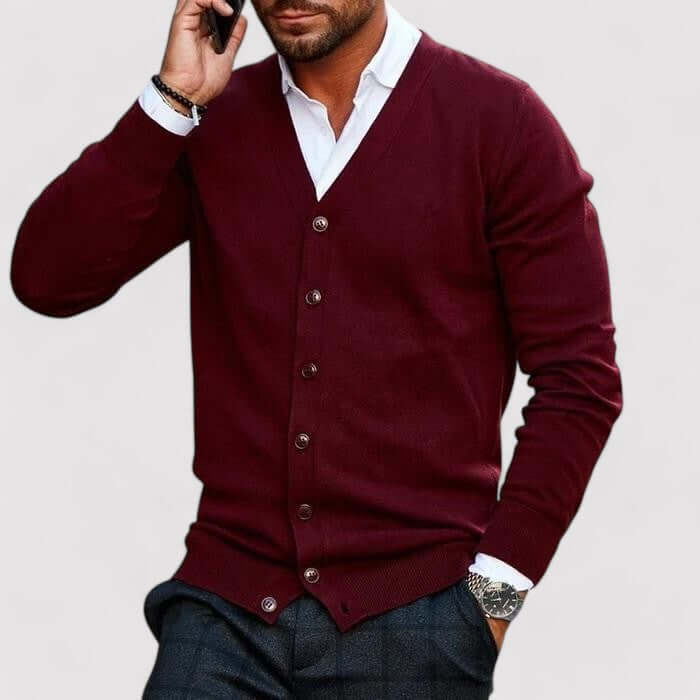 Men's Knitted Cardigan Sweater