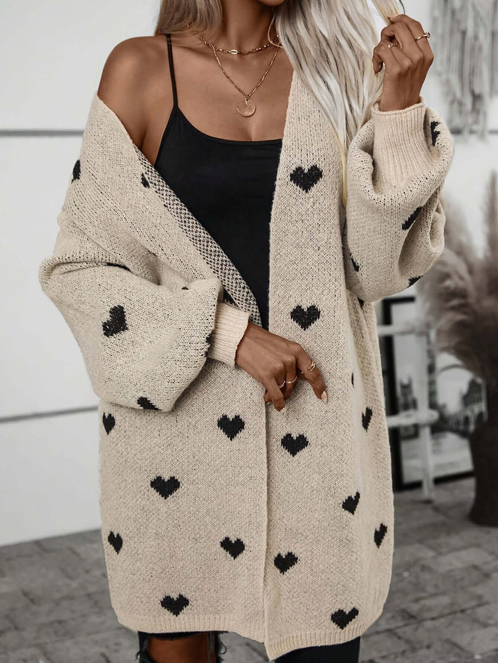 Heart Knitted Cardigan - Soft & Comfortable