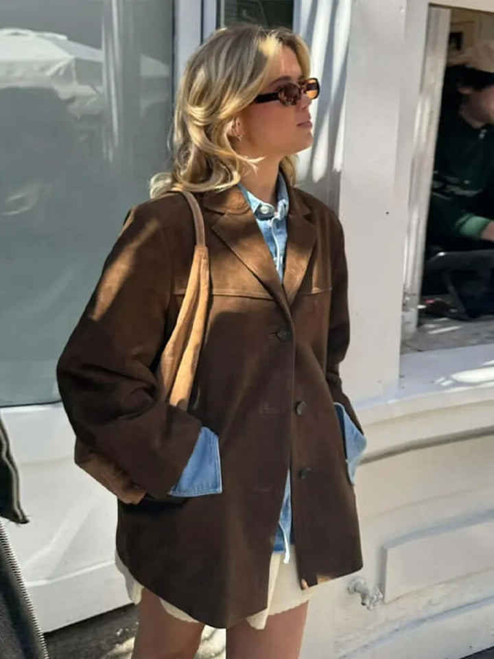 Suede Jacket Classic Brown Jacket