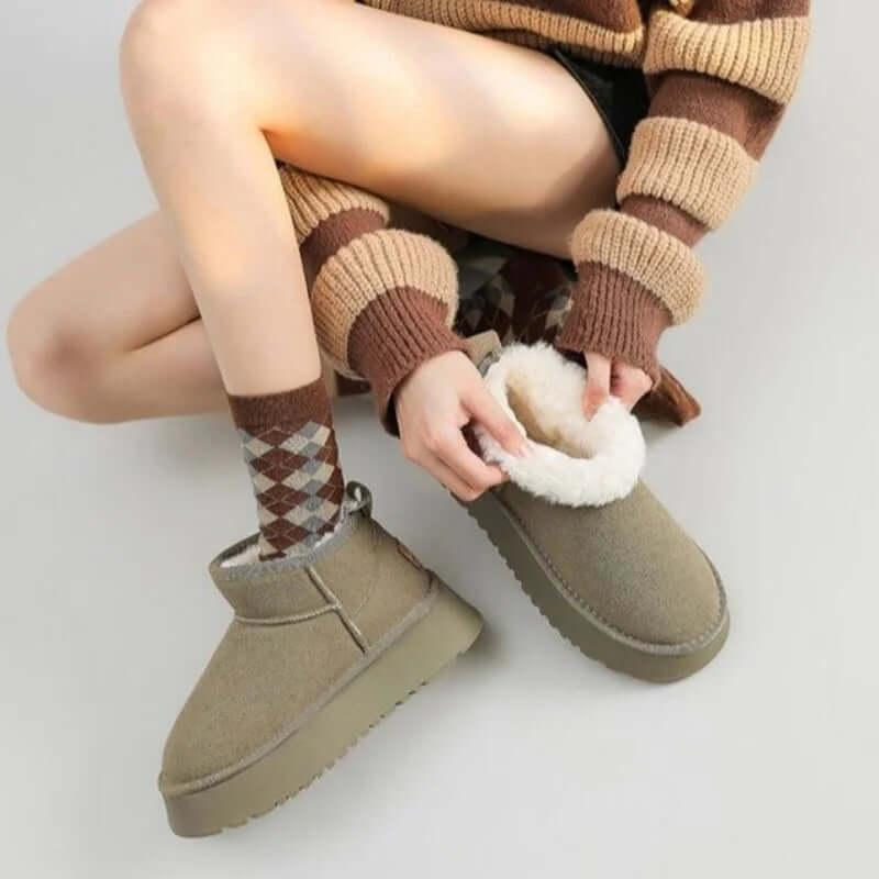 Women's Suede Ankle Winter Boots