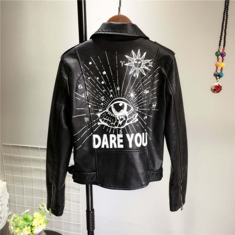 Women's Rivet Detail PU Jacket