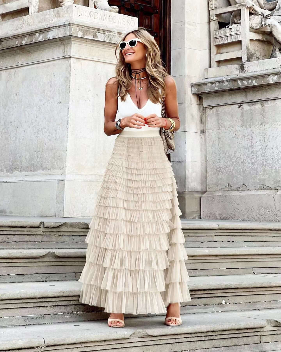 Women's Tiered Maxi Skirt