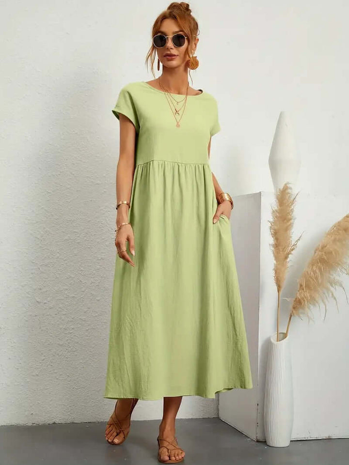 Summer Sleeveless Dress with Handbag