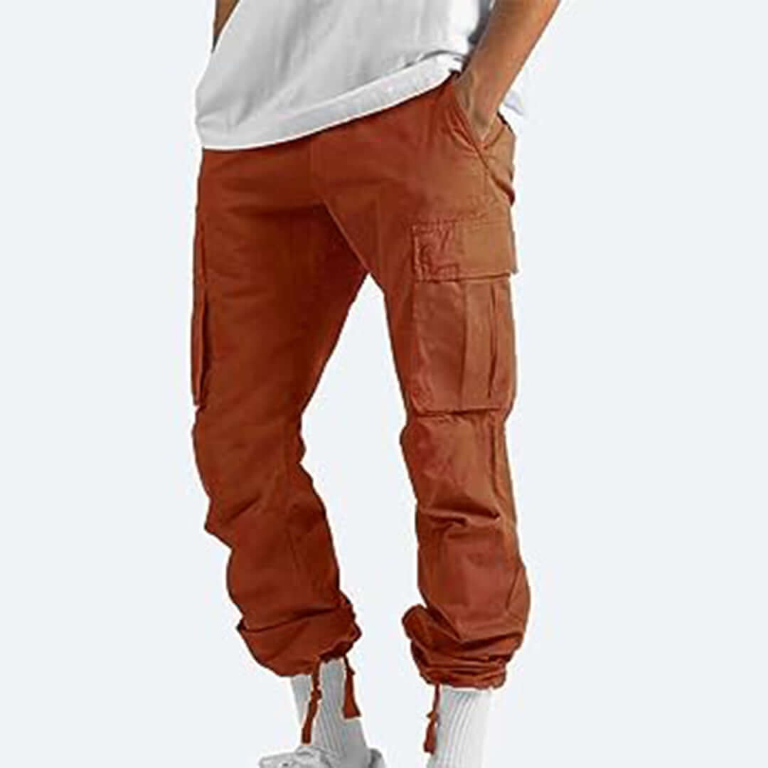 Men's Casual Cargo Trousers with Multiple Pockets