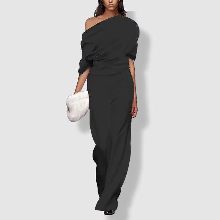 Women's Elegant Off-Shoulder Wide-Leg Jumpsuit