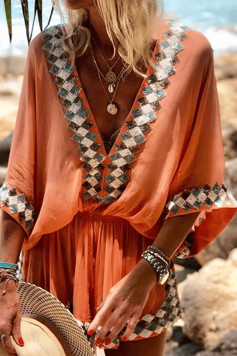 Women's V-Neck Relaxed Jumpsuit