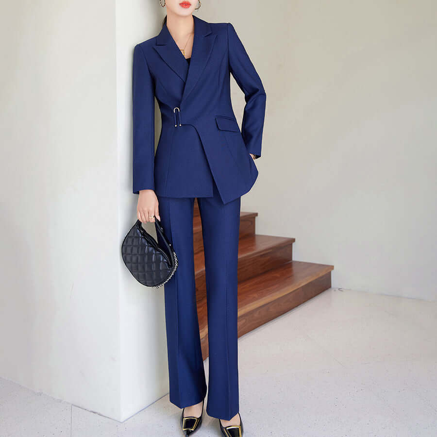 Women's Elegant Blazer and Trousers Set
