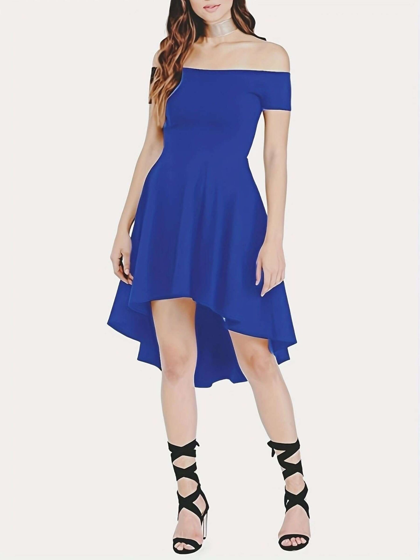 Off-Shoulder High-Low Dress