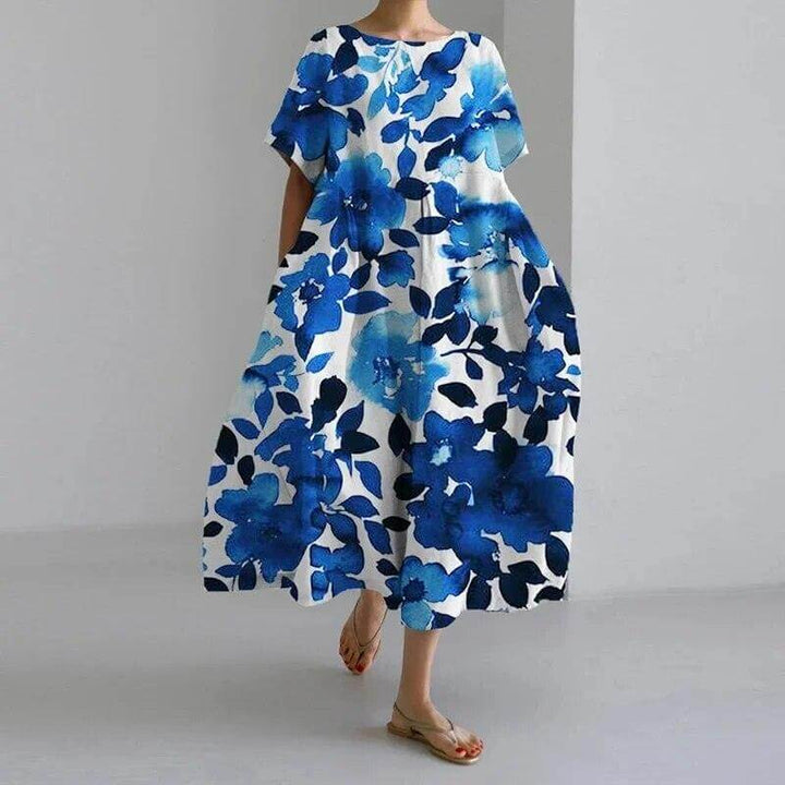 Women's Floral Casual Loose Swing Dress