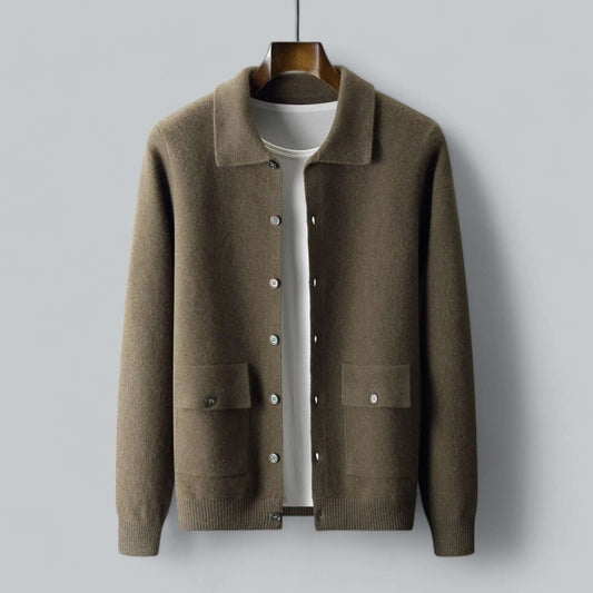 Men's Cashmere Blend Cardigan Jacket