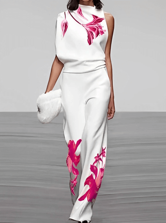 Women's Floral Print Top and Pants Set