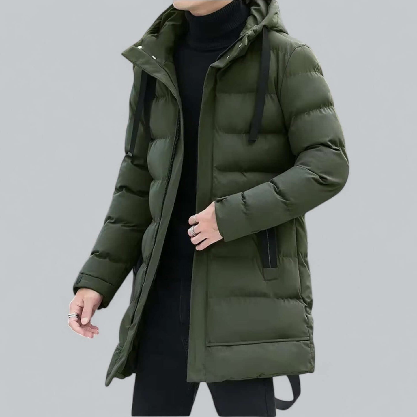 Longline Padded Winter Parka Coat