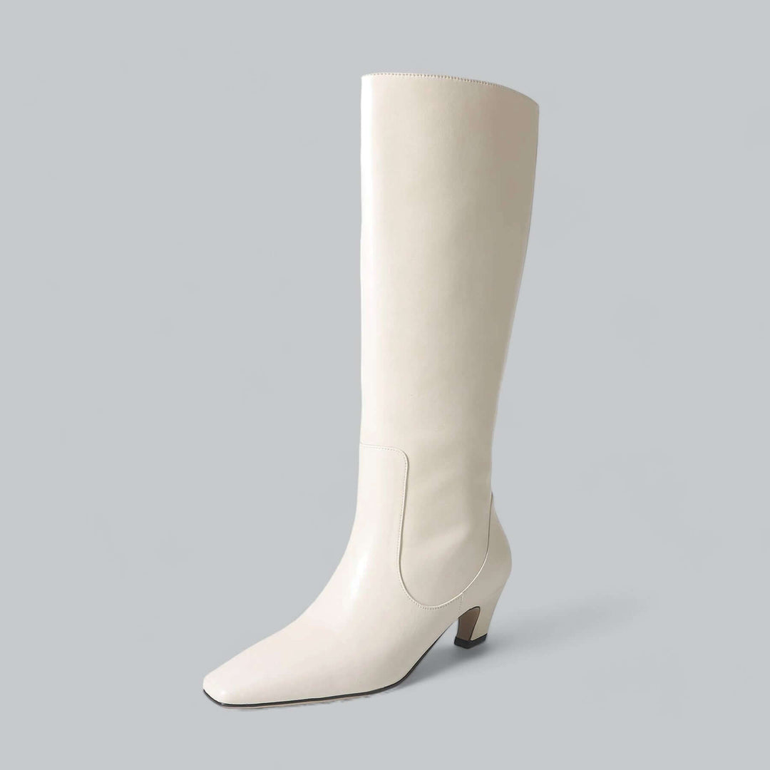 Elegant Women's Leather Knee High Boots