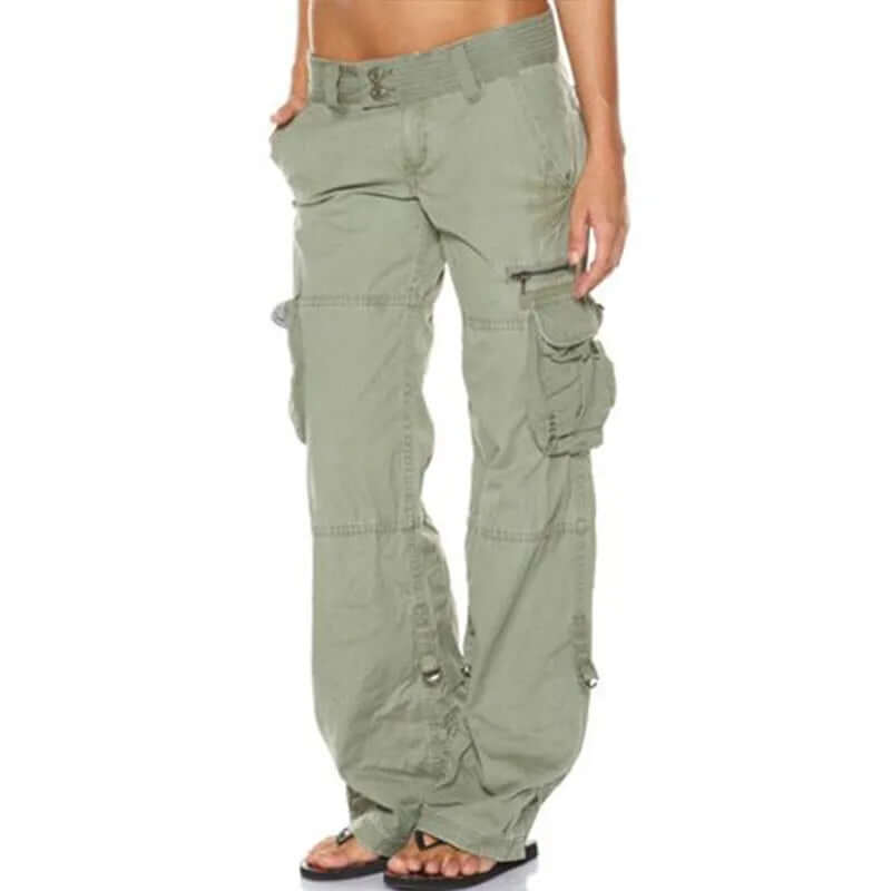 Low Waist Cargo Trousers - Casual