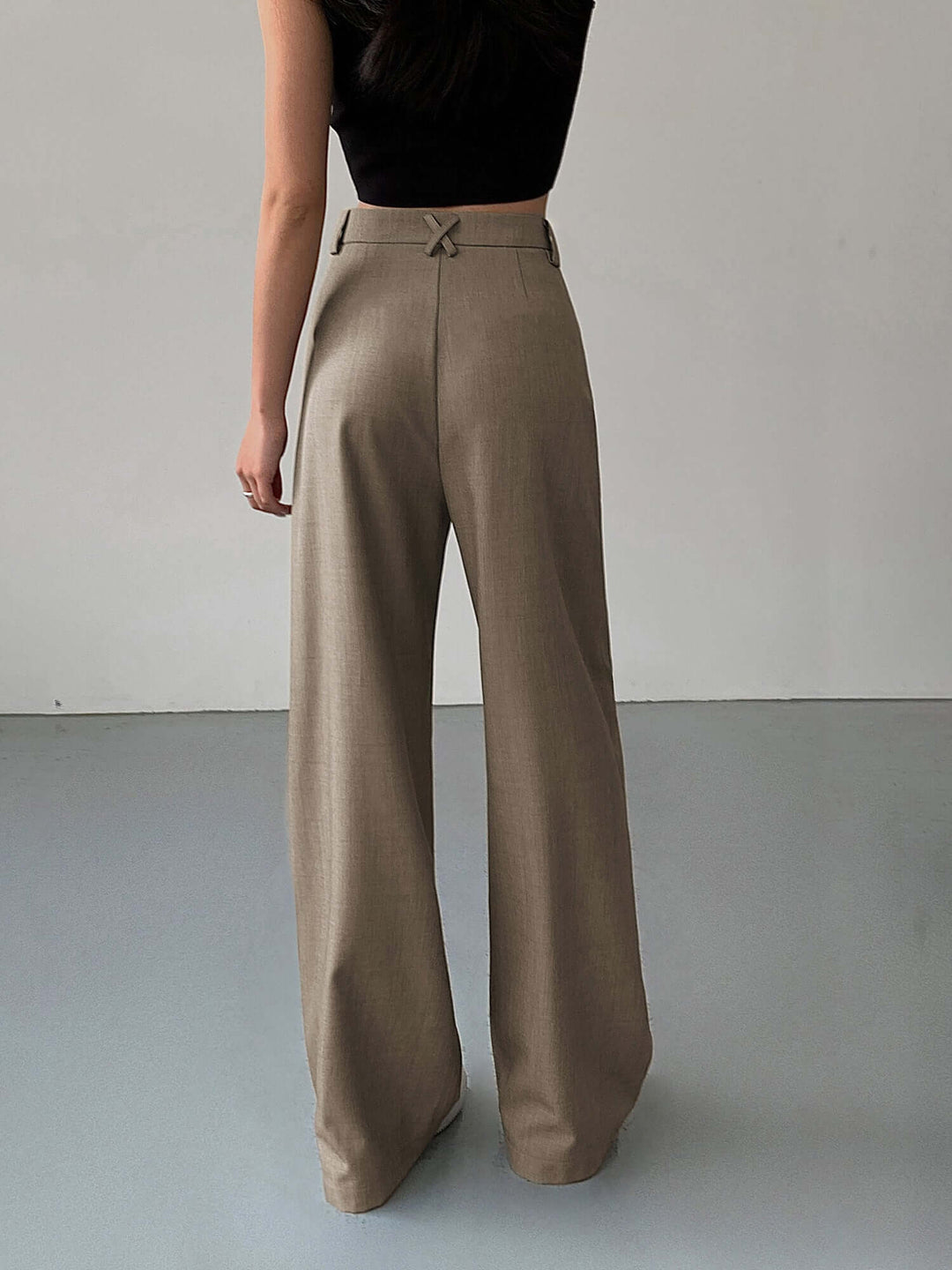 Women's Elegant High-Waisted Wide-Leg Trousers