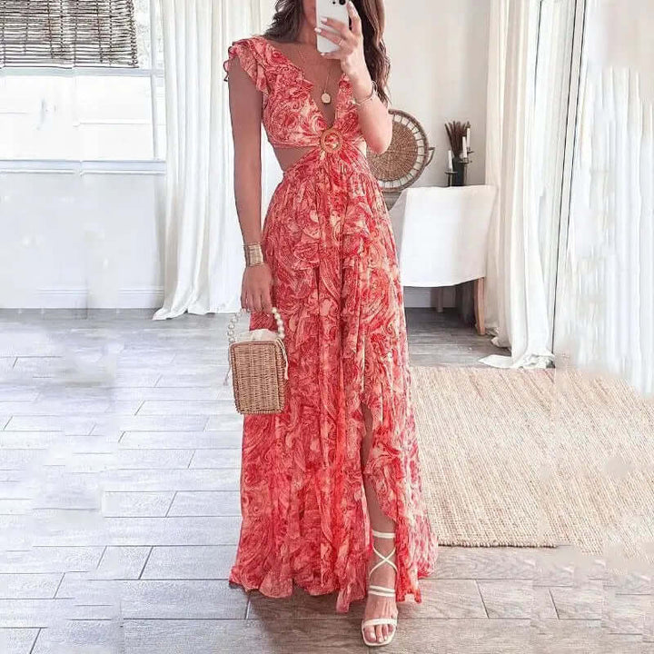 Floral V-Neck Dress