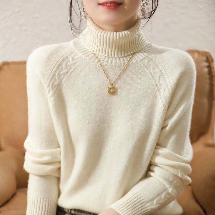 Women's Roll Neck Knitted Jumper