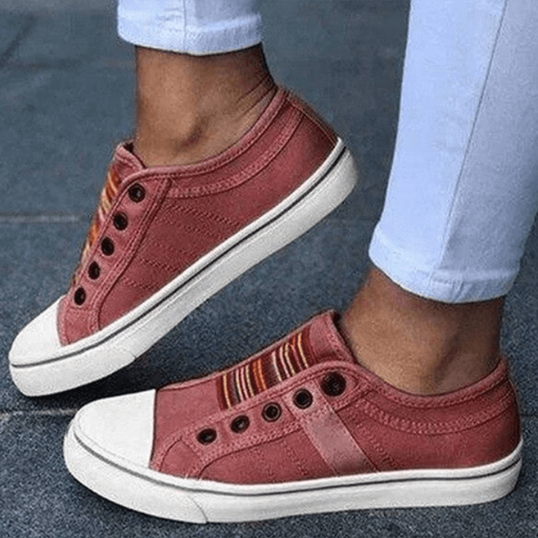 Women's Slip-On Trainers Elastic Casual Shoes