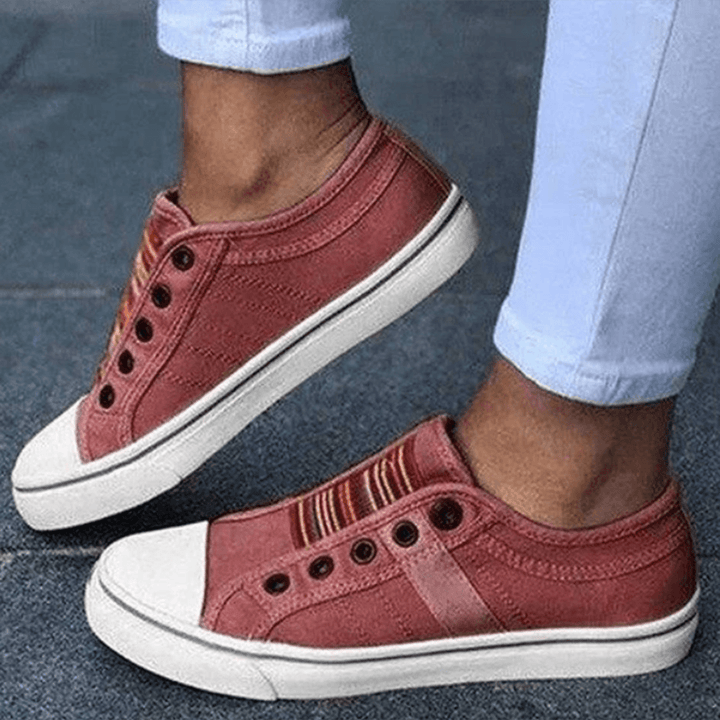 Women's Slip-On Trainers Elastic Casual Shoes