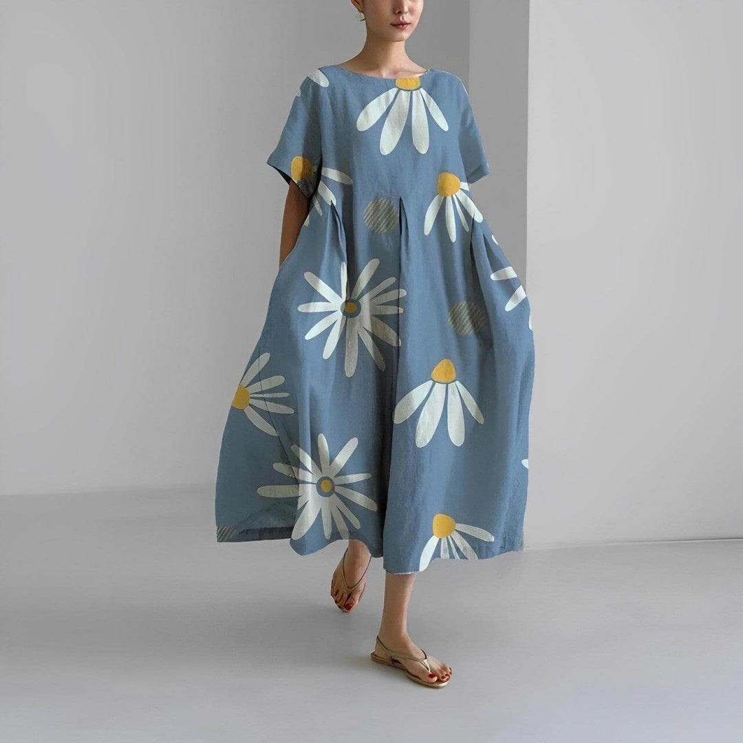 Women's Floral Casual Loose Swing Dress