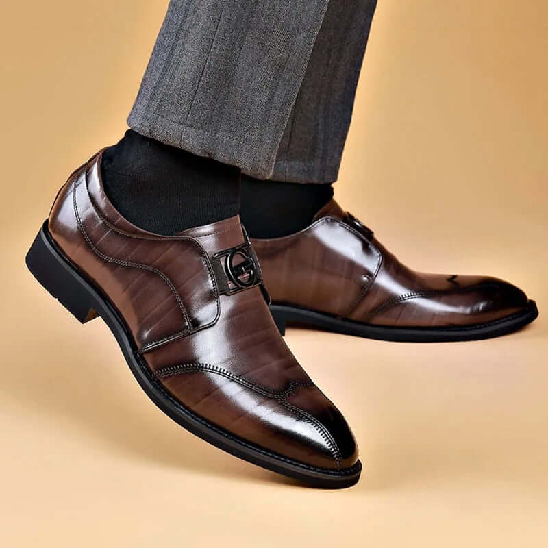 Men's Casual Pointed Toe Leather Shoes