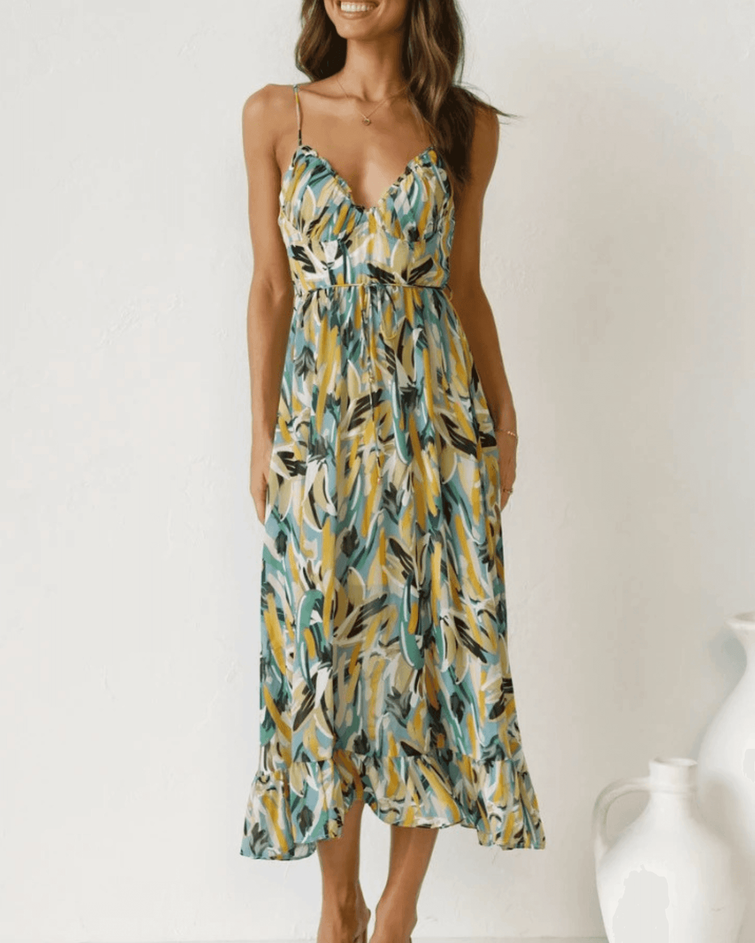 Women's Floral Print Midi Dress