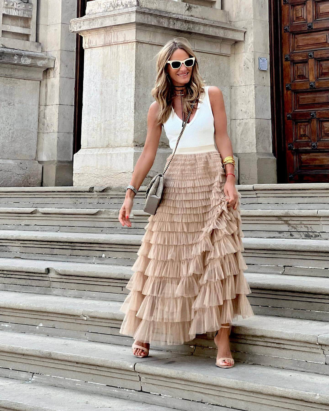 Women's Tiered Maxi Skirt